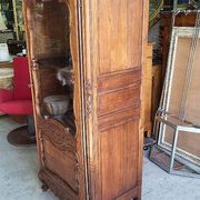 Vitrine style louis xv 1 porte en merisier