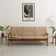 Banquette, canapé danois en teck 3 places par Gustav Thams, pour Uldum Mobelfabrik, 1960