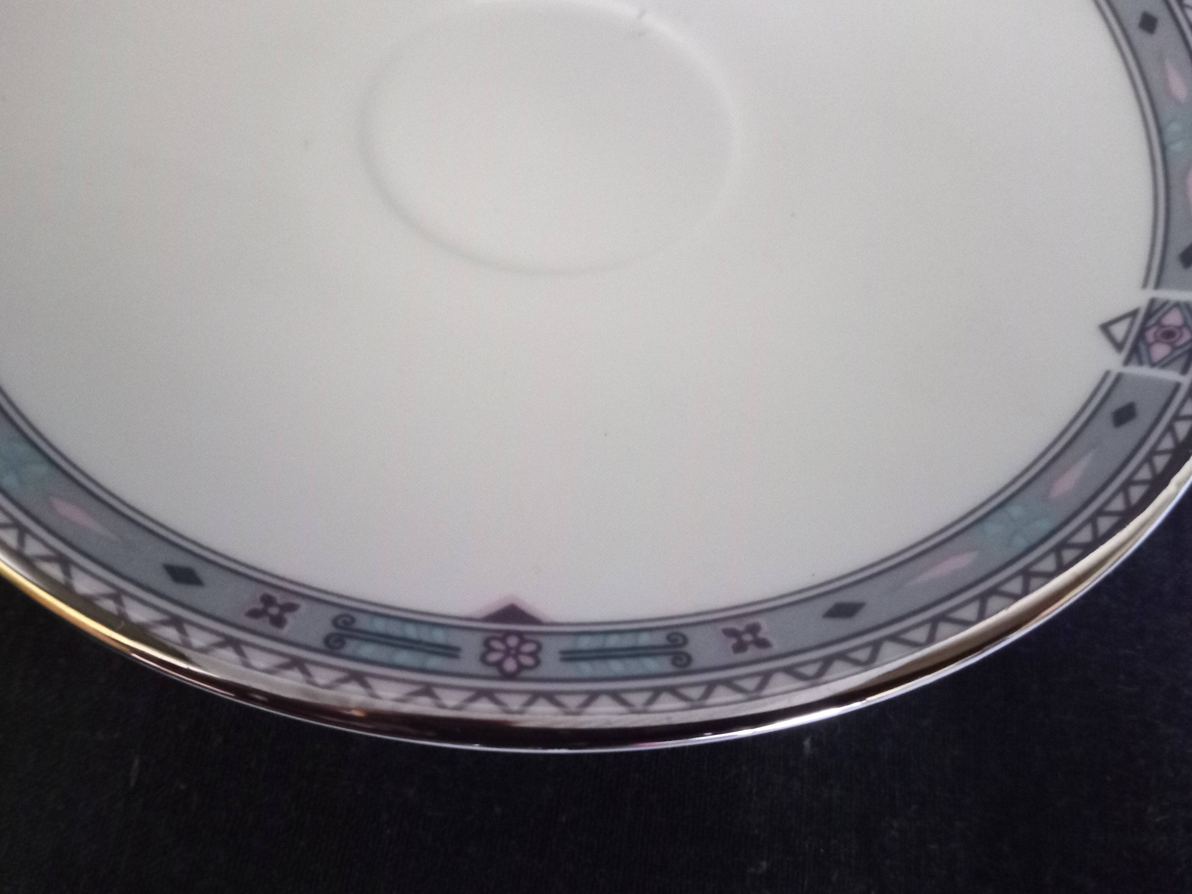 Coffee/tea service for 12 people in fine English porcelain, MAYA pattern