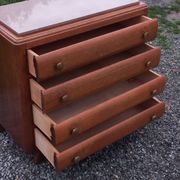 Vintage oak chest of drawers with splayed legs and 4 drawers, circa 1950