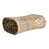Vintage woven rattan beach cushion