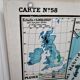 School map British Isles England Hatier n°58 and 58bis By Edouard Bruley years 60-70