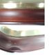 Square mirror mahogany and brass / vintage 60x60cm