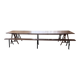 XXL trestle farm table 4m and its benches