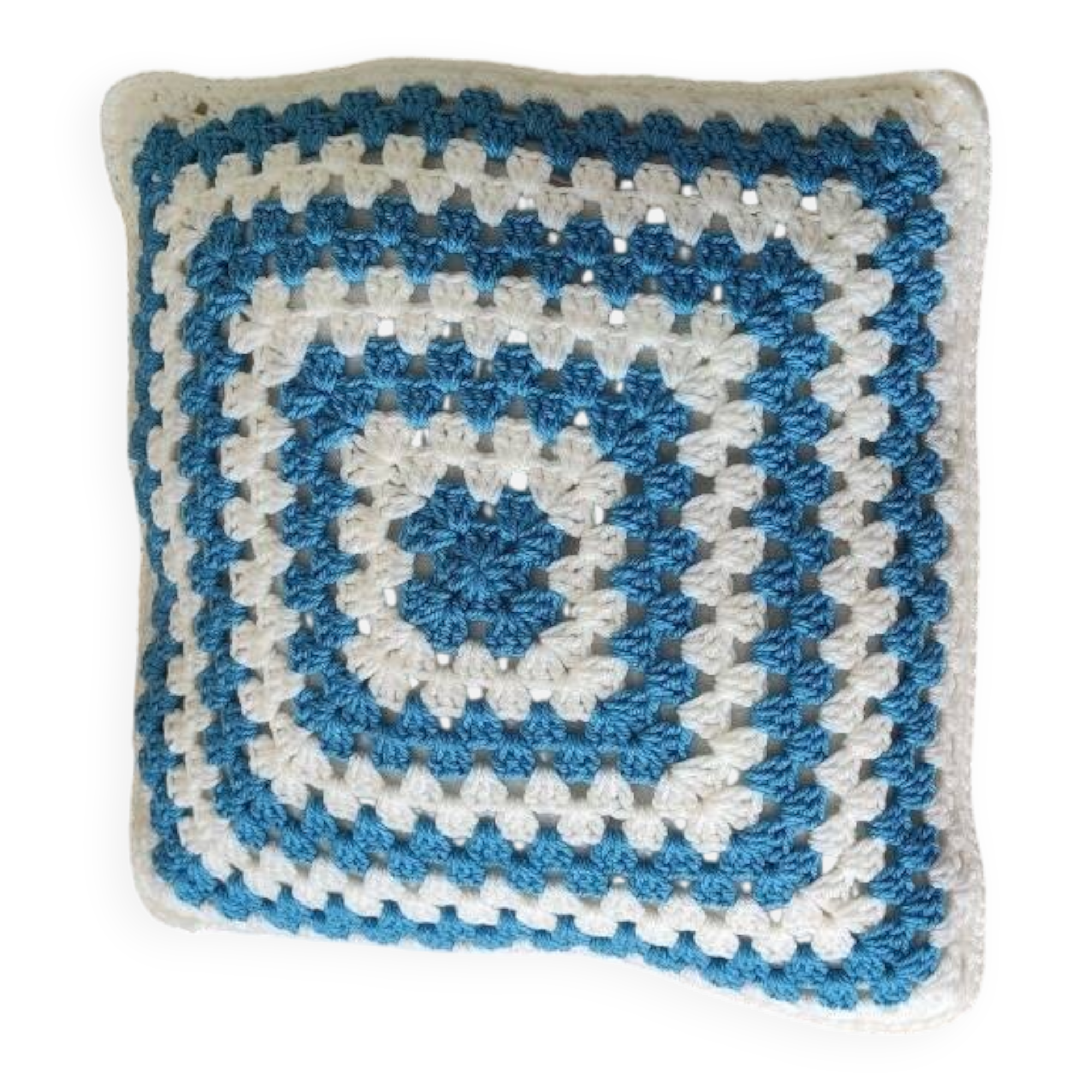 Coussin crocheté fait main – Style vintage bohème