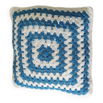 Coussin crocheté fait main – Style vintage bohème