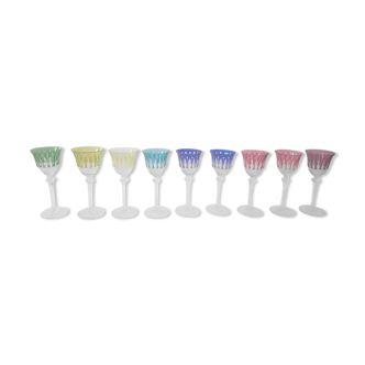 9 St. Louis crystal glasses