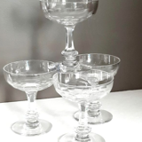 Set of 4 champagne glasses in crystal St Louis model Caton