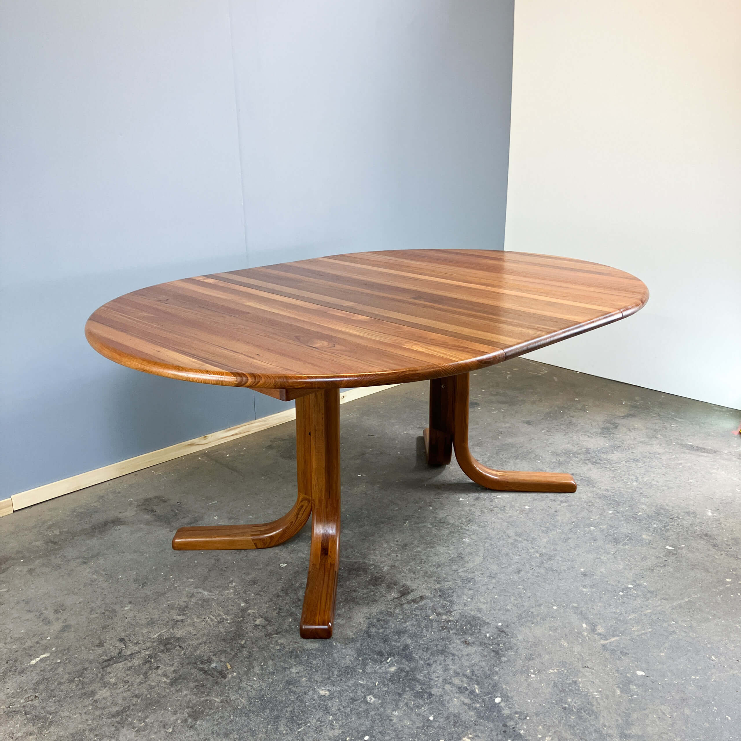 Extendable dining table by Mikael Laursen, solid teak, 1960s