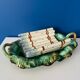 Antique asparagus dish in barbotine – Barbotine serving dish