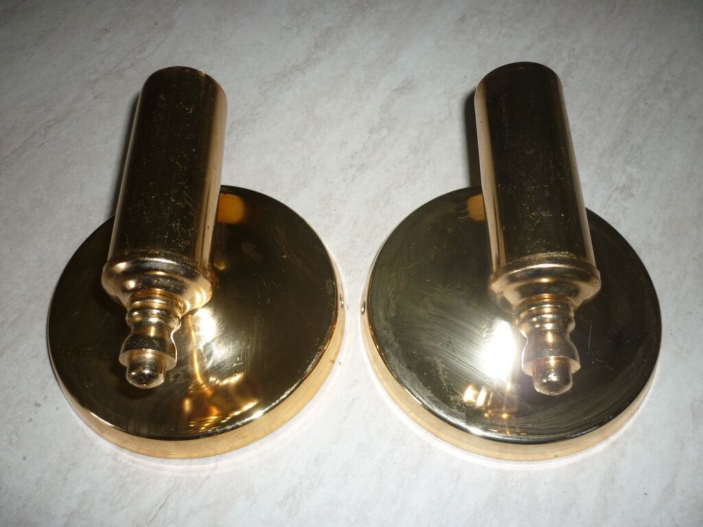Pair of gold wall sconces