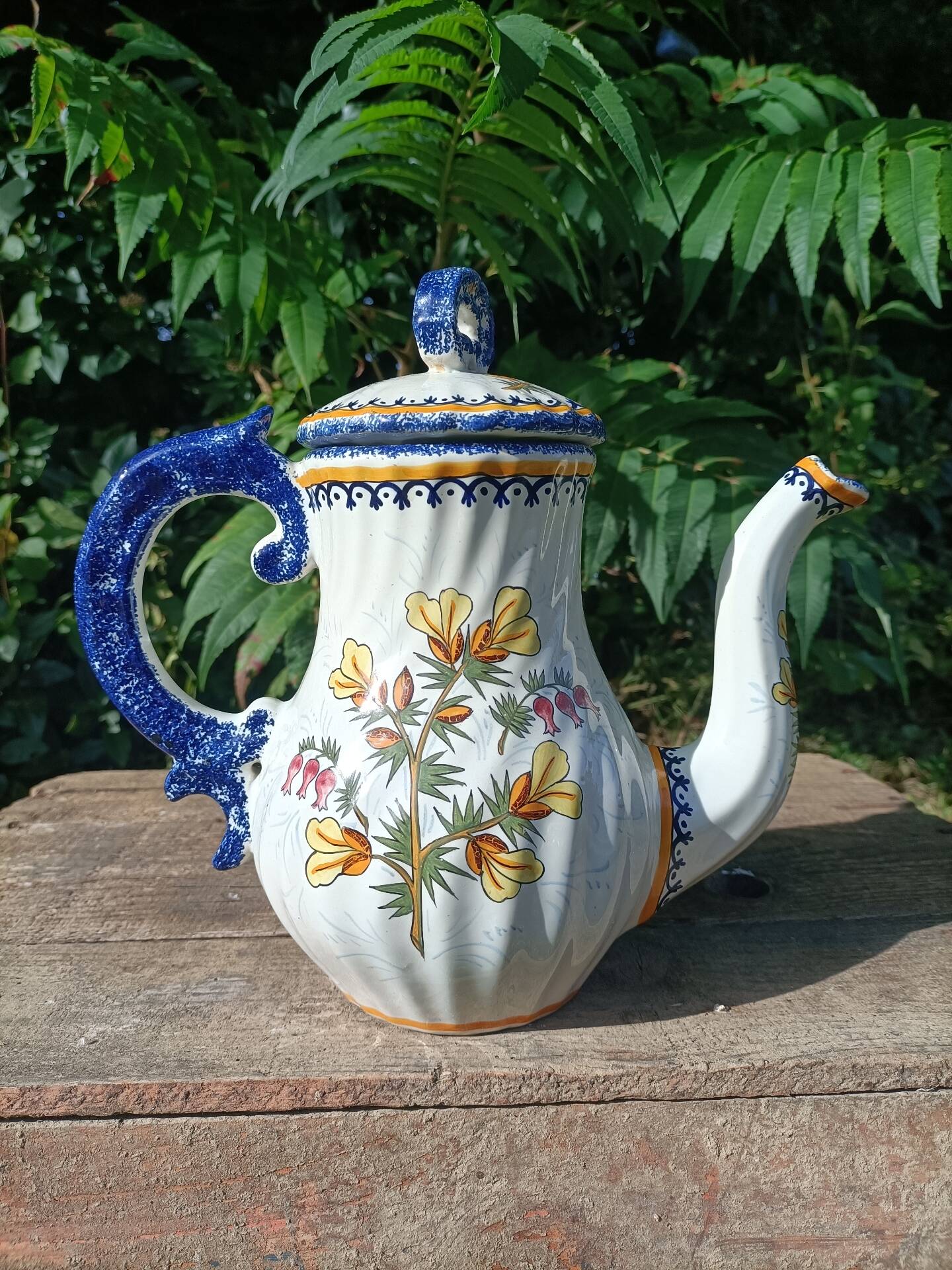 Henriot Quimper Teapot Sugar Bowl