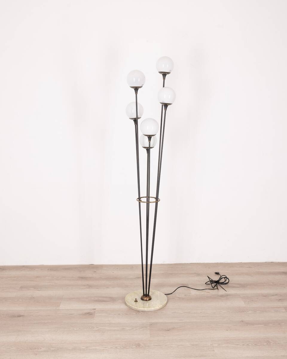 VINTAGE FLOOR LAMP 1950s ALBERELLO MODEL DESIGN STILNOVO