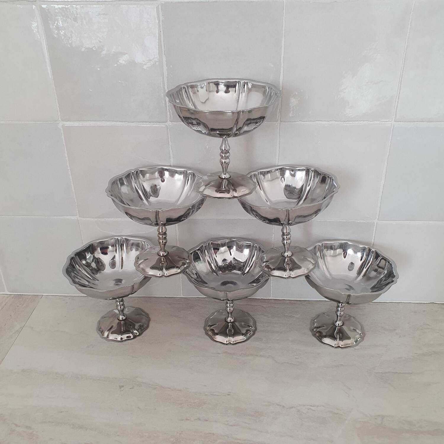 6 Stainless Steel Dessert Cups
