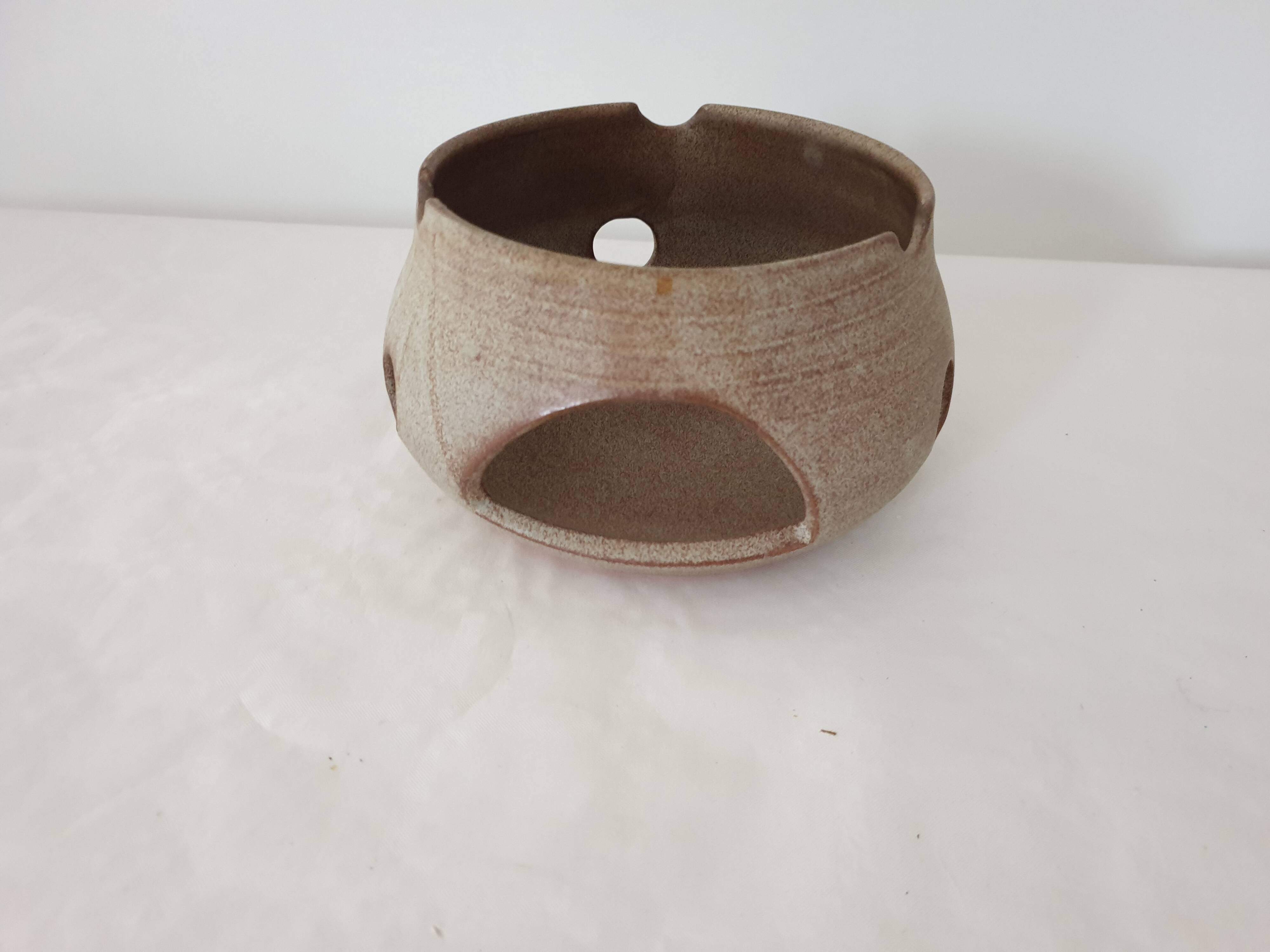 Ceramic tealight candle holder signed vallauris