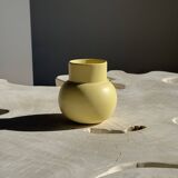 Small light yellow ball vase