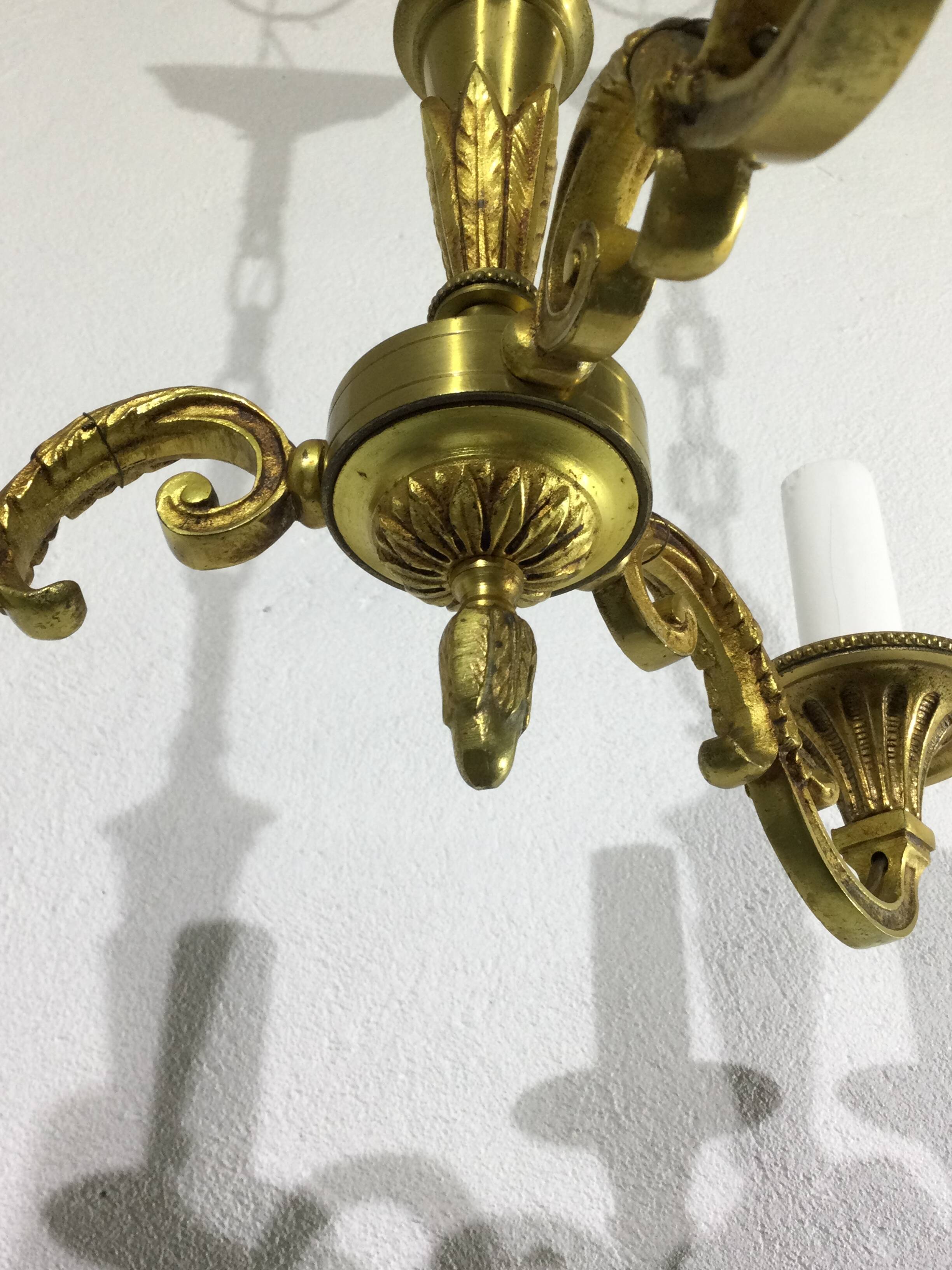 Lustre 3 lumières en bronze