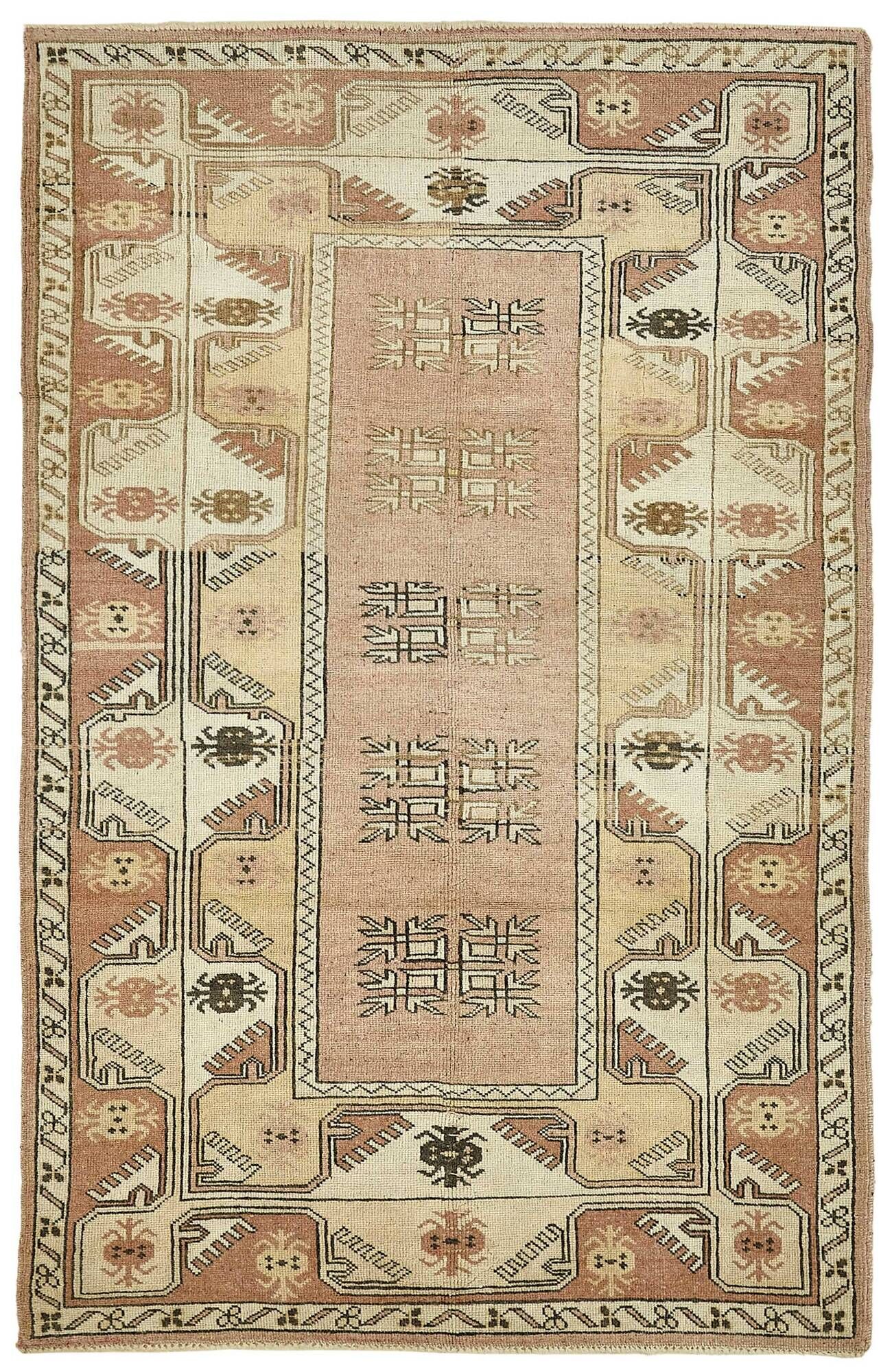 Turkish Vintage Anatolian Rug 126 cm x 194 cm