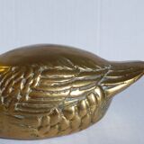 Vintage solid brass duck