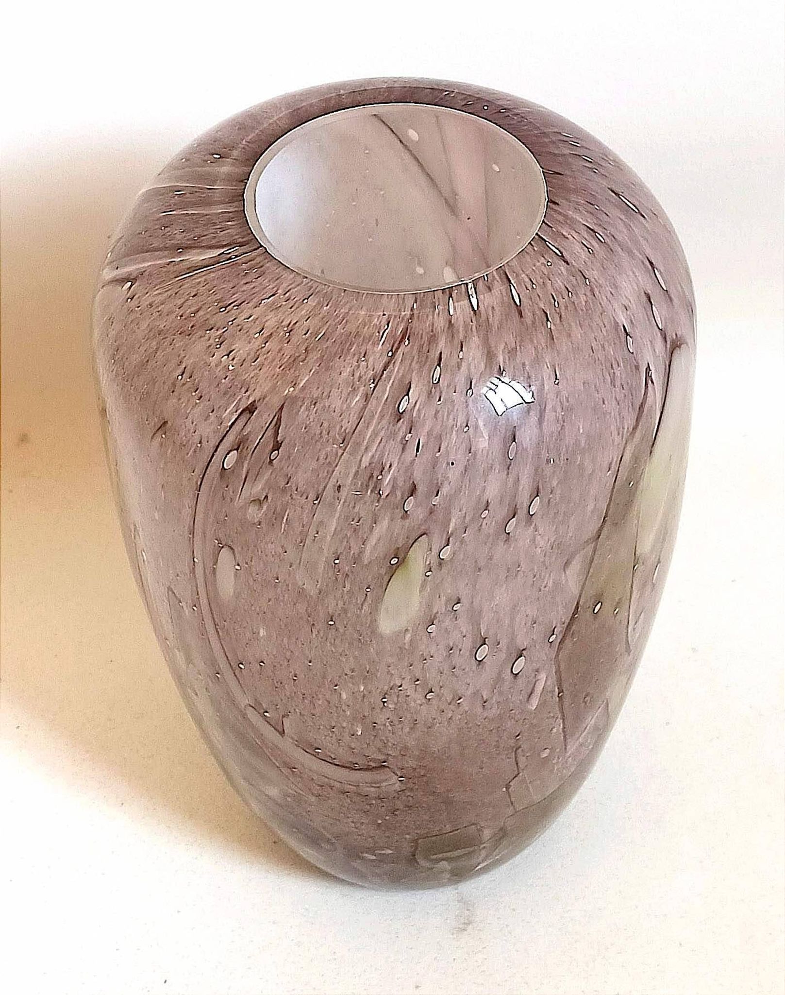 Vase signed La Rochère crystal Height 25.8 cm