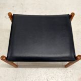 Vintage Danish Teak Footstool By Hugo Frandsen For Spøttrup, 1960s.