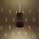Set of 2 large Mid Century Modern perforated brass pendant lamps