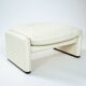 Chaise Maralunga de Vico Magistretti en cuir blanc