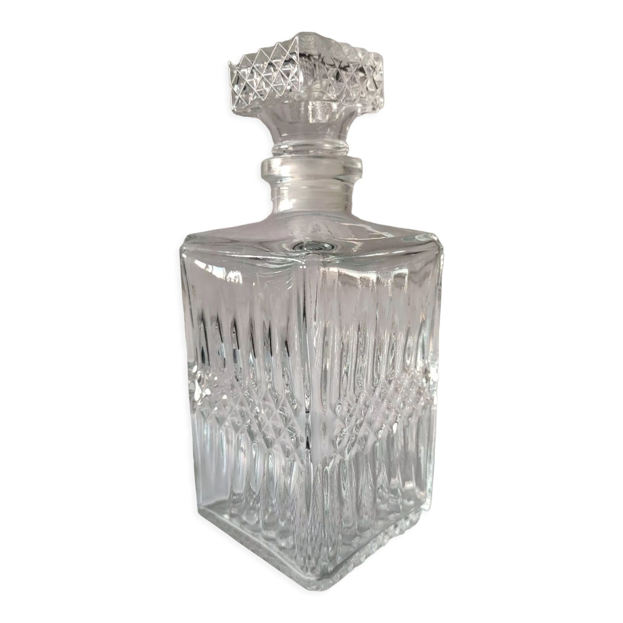 Cut glass whisky decanter