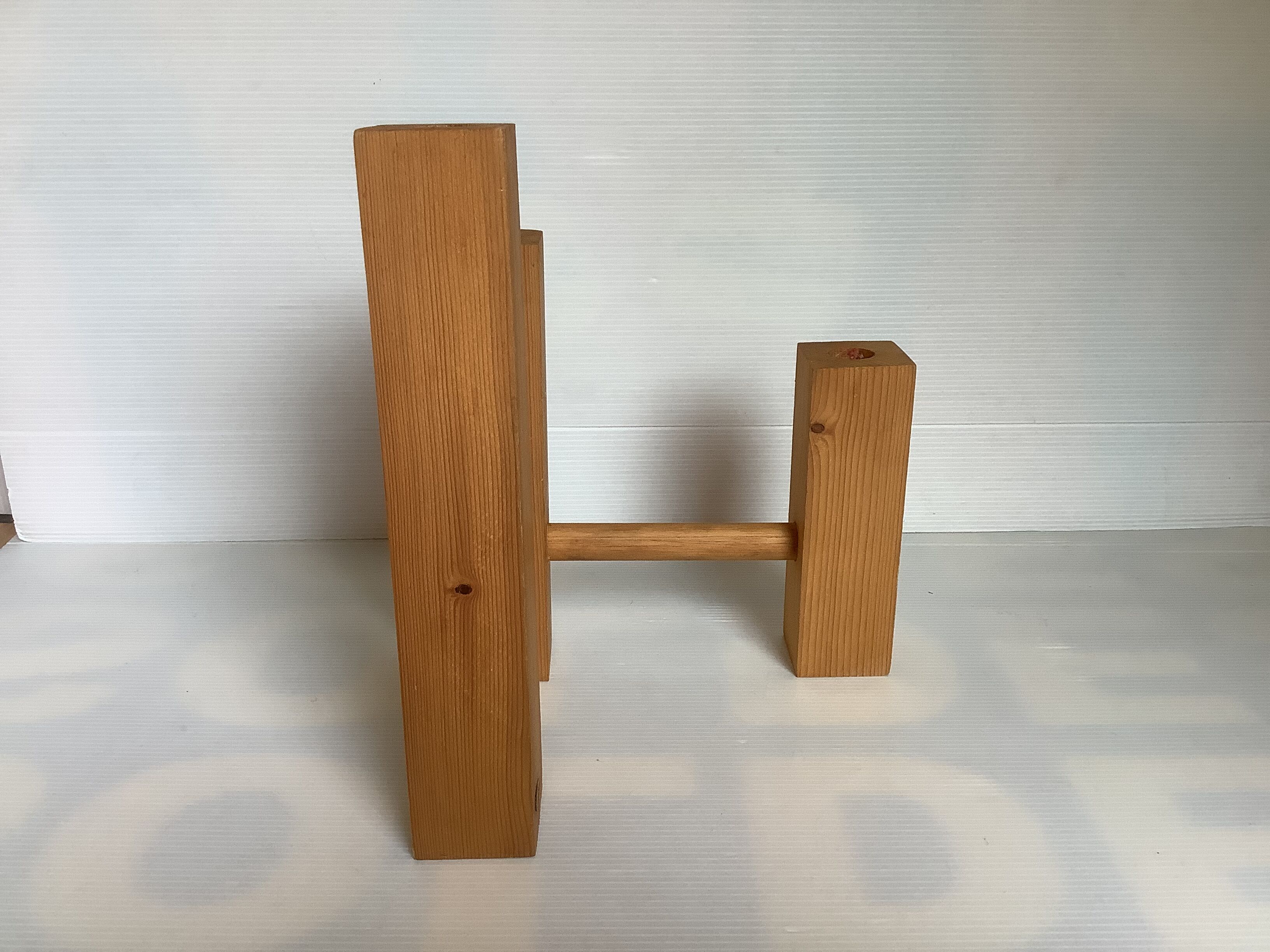 Scandinavian wooden candle holder