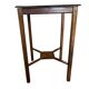 Table d'appoint/plante/étagère vintage haute en bois brun
