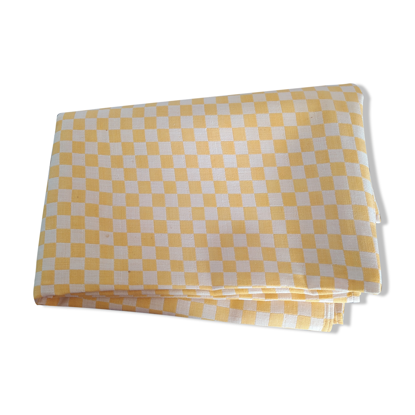 Rectangular vintage cotton tablecloth