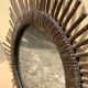 Vintage sun mirror in woven rattan diameter 45 cm retro decoration