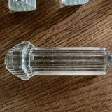 Set of 12 knife doors in vintage art deco glass