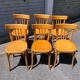 (Lot) 6 chaises Baumann bois clair