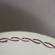Set of 6 antique deep plates Badonviller Germaine