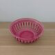 Vintage basket Pichon Uzès pink openwork with chopsticks