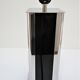 Stainless steel lamp foot and plexiglass black design 70s / 80s