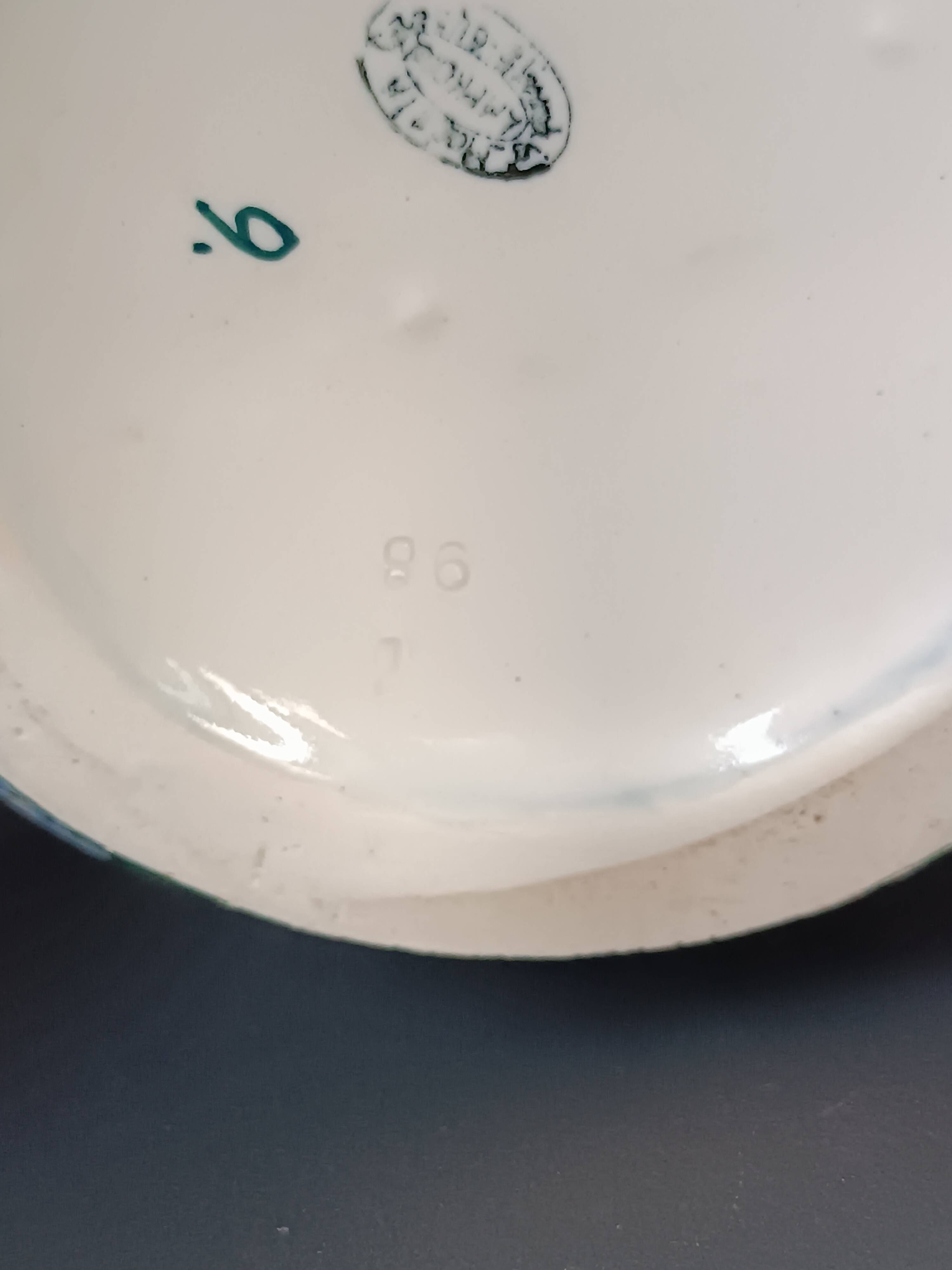 Iridescent porcelain vase with dandelion decoration, Amphora, Czechoslovakia, 1920.