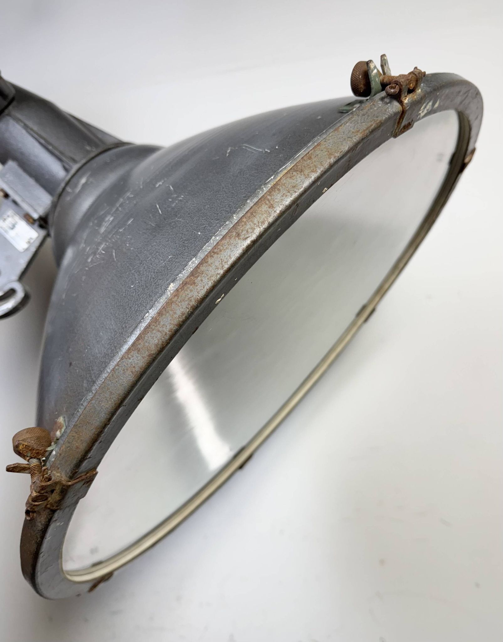 Large Vintage Industrial Aluminium Factory Wall Spotlight, 1970s