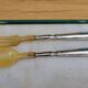 Art Deco salad cutlery in silver-plated metal and horn