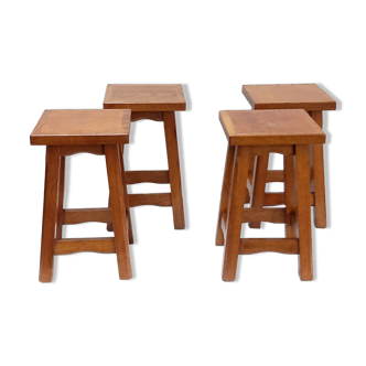 Solid oak stools