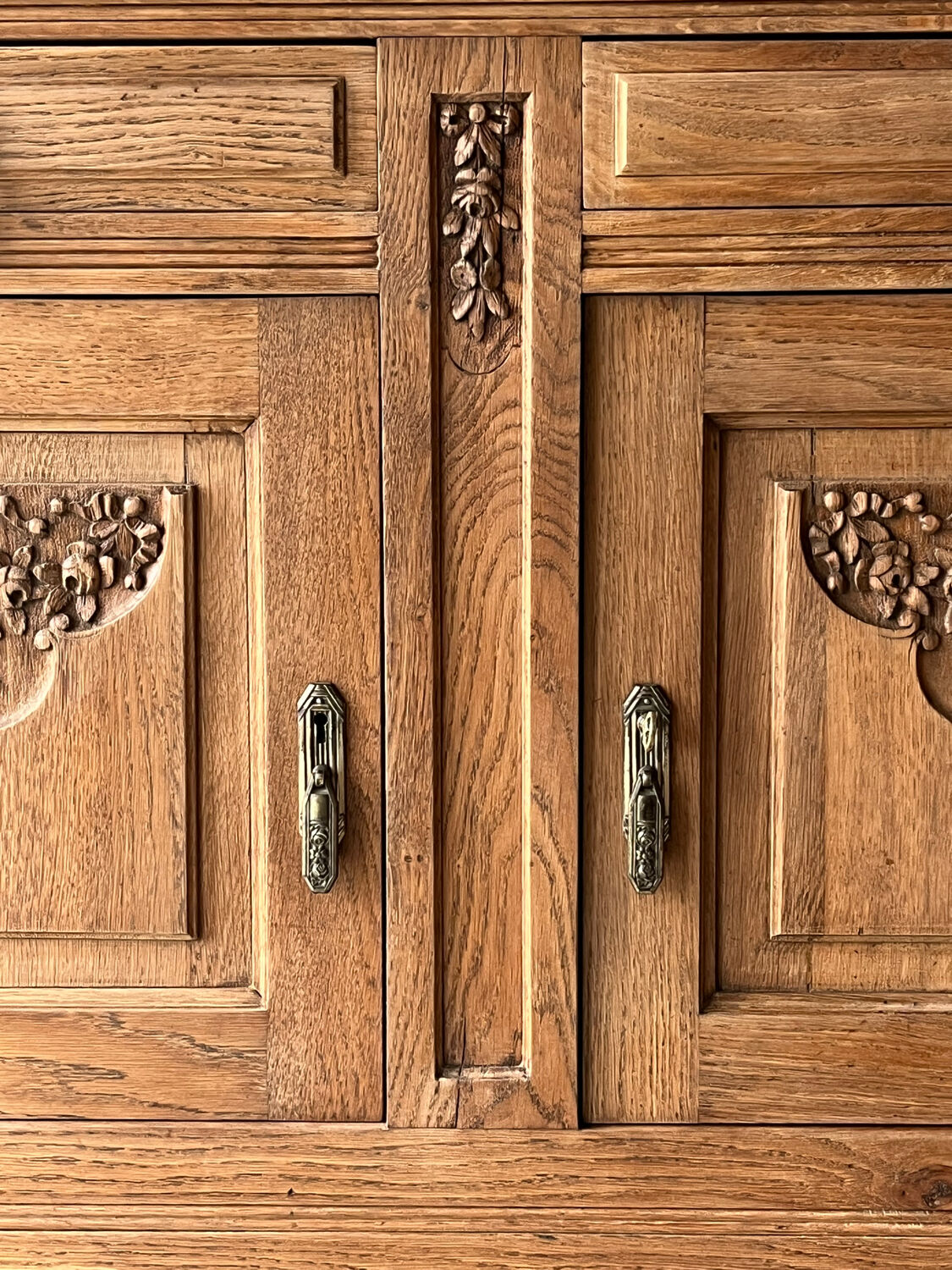 Carved oak sideboard