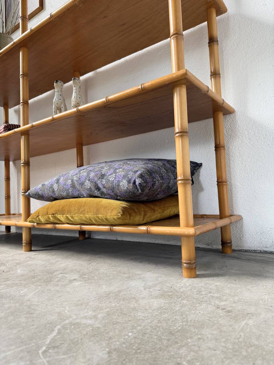 Large rattan shelf 1960