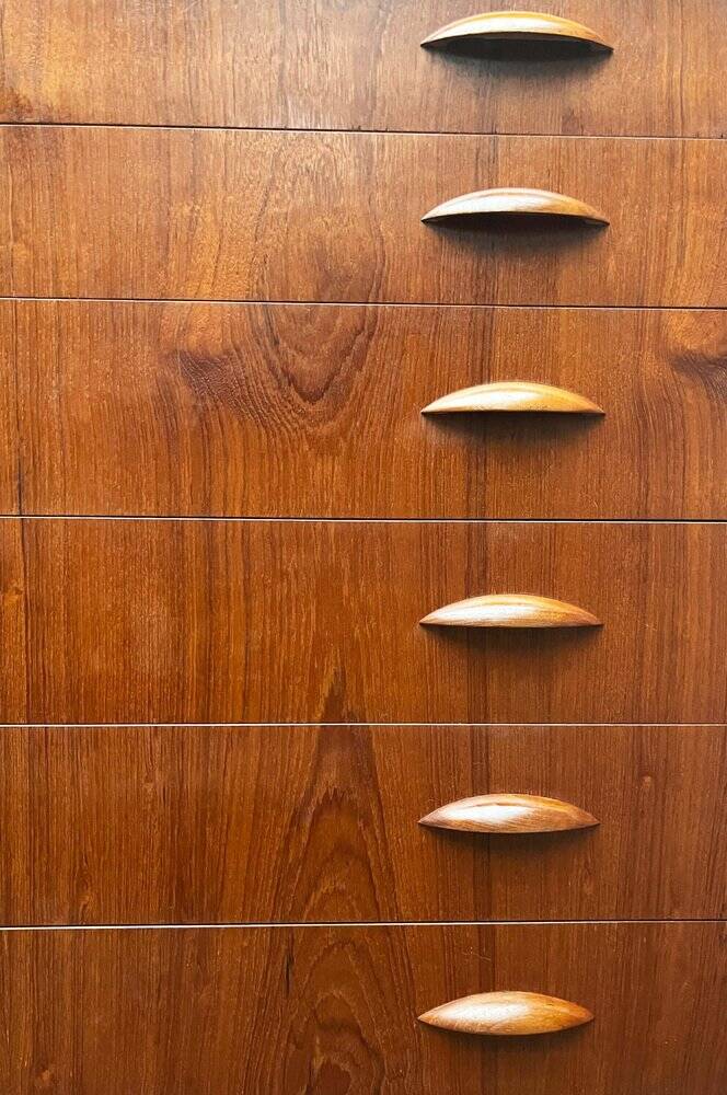 Danish commode model 314 in teak by Johannes Sorth for Nexø Møbelfabrik, 1960s.