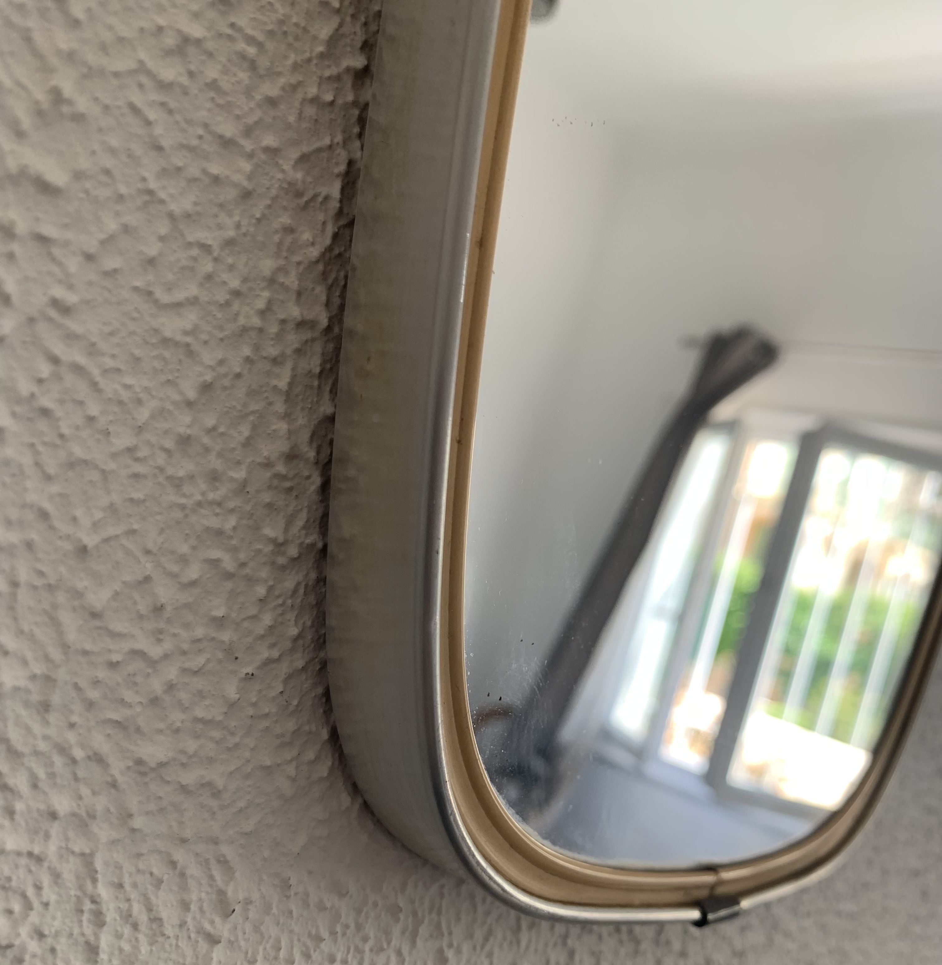Vintage mirror 1960 asymmetrical mirror - 46 x 24 cm