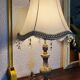 Lampe de table vintage en onyx et laiton, Italie