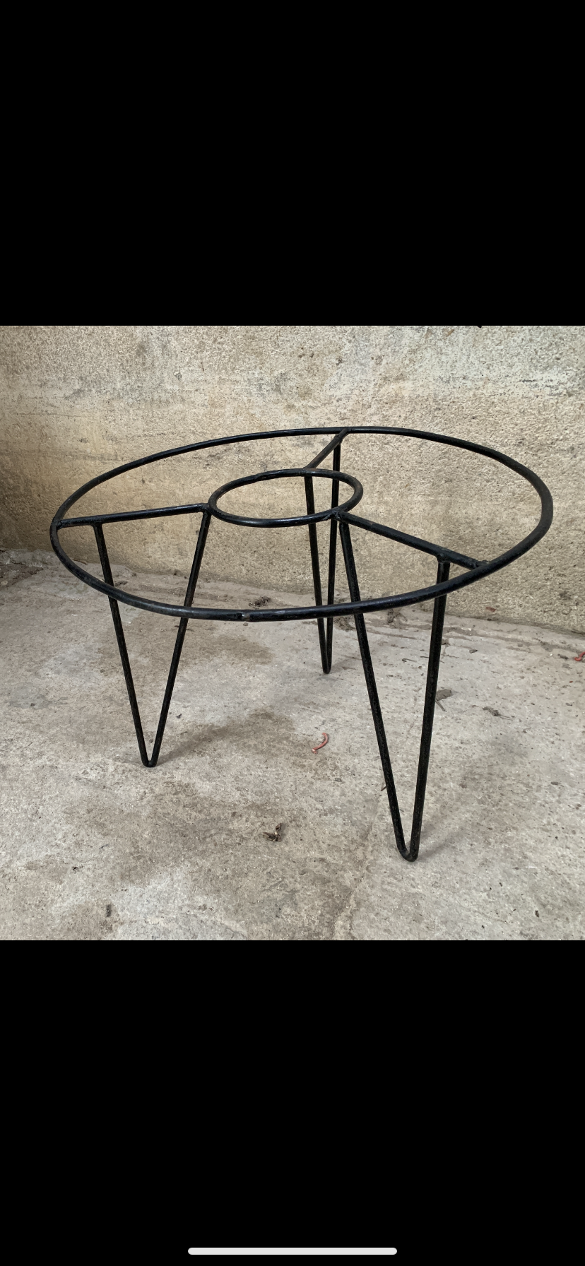 Table basse années 60 osier
