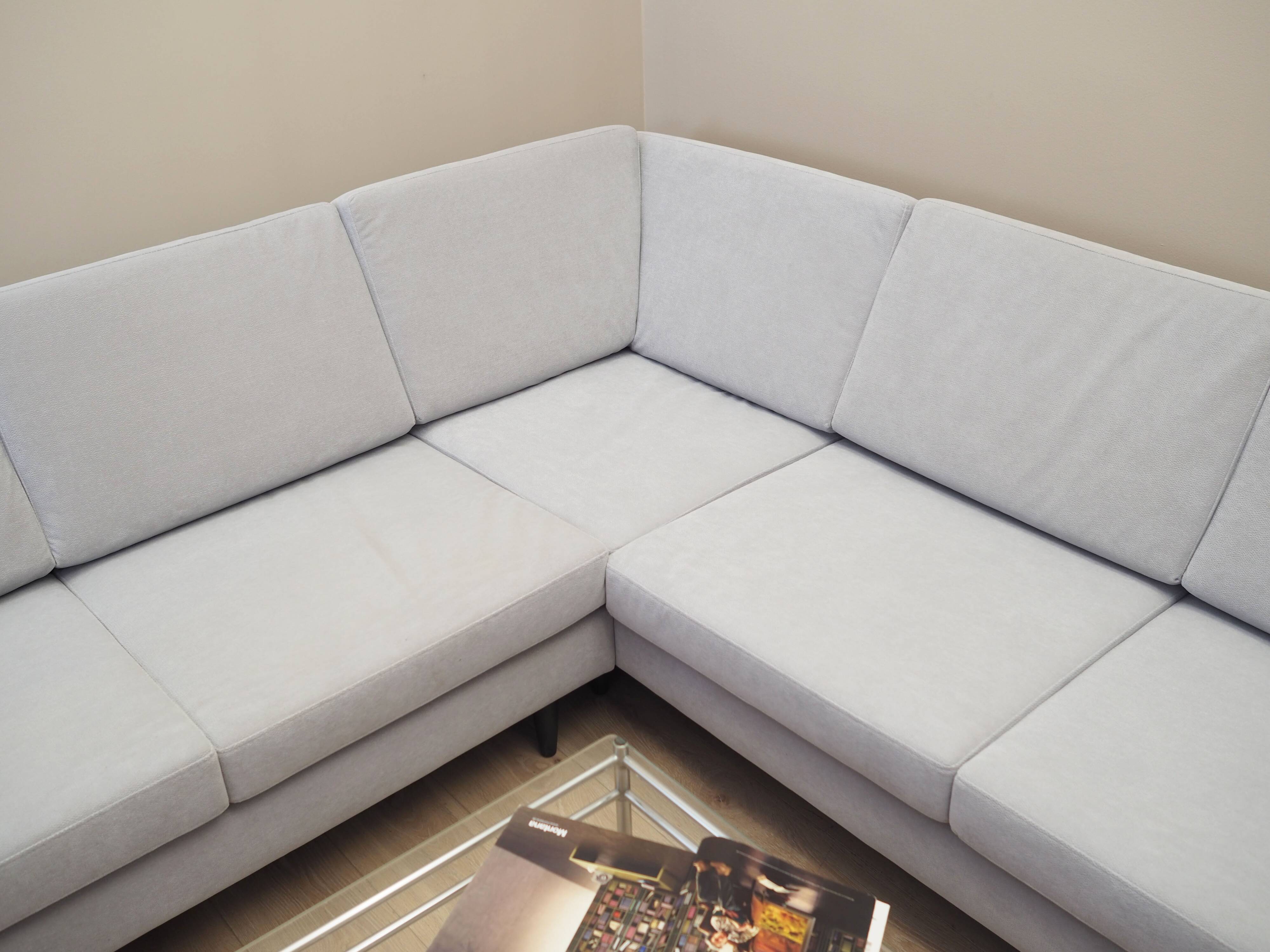 Grey corner sofa, Danish design, 1990s, production: Denmark