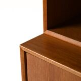 Vintage oak bookcase with display case