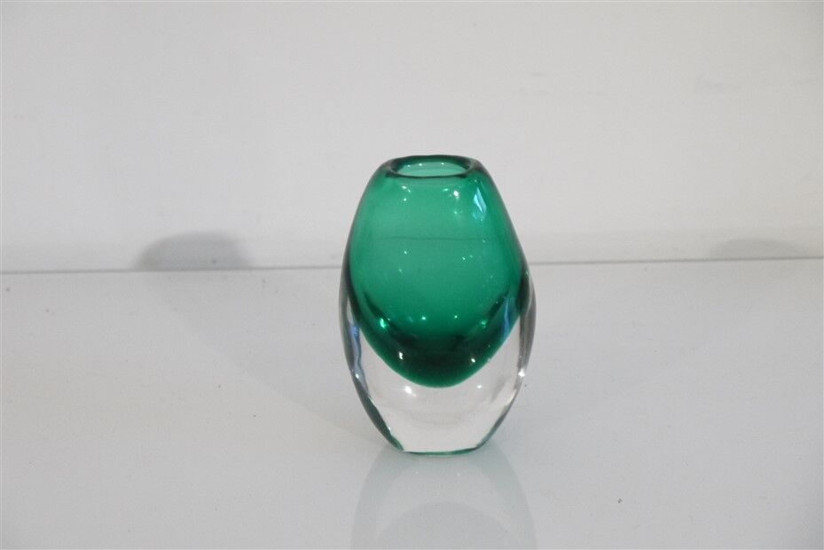 Vintage Scandinavian glass vase sommerso 1960
